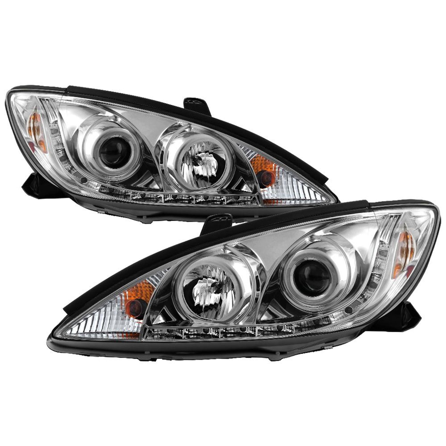 DRL Chrome Projector Headlights <br>02-06 Toyota Camry