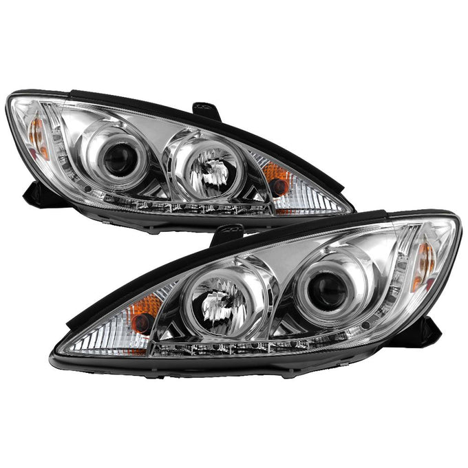 DRL Chrome Projector Headlights <br>02-06 Toyota Camry