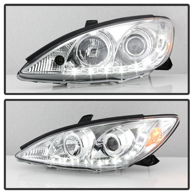 DRL Chrome Projector Headlights <br>02-06 Toyota Camry