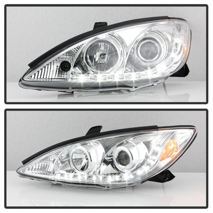 DRL Chrome Projector Headlights <br>02-06 Toyota Camry