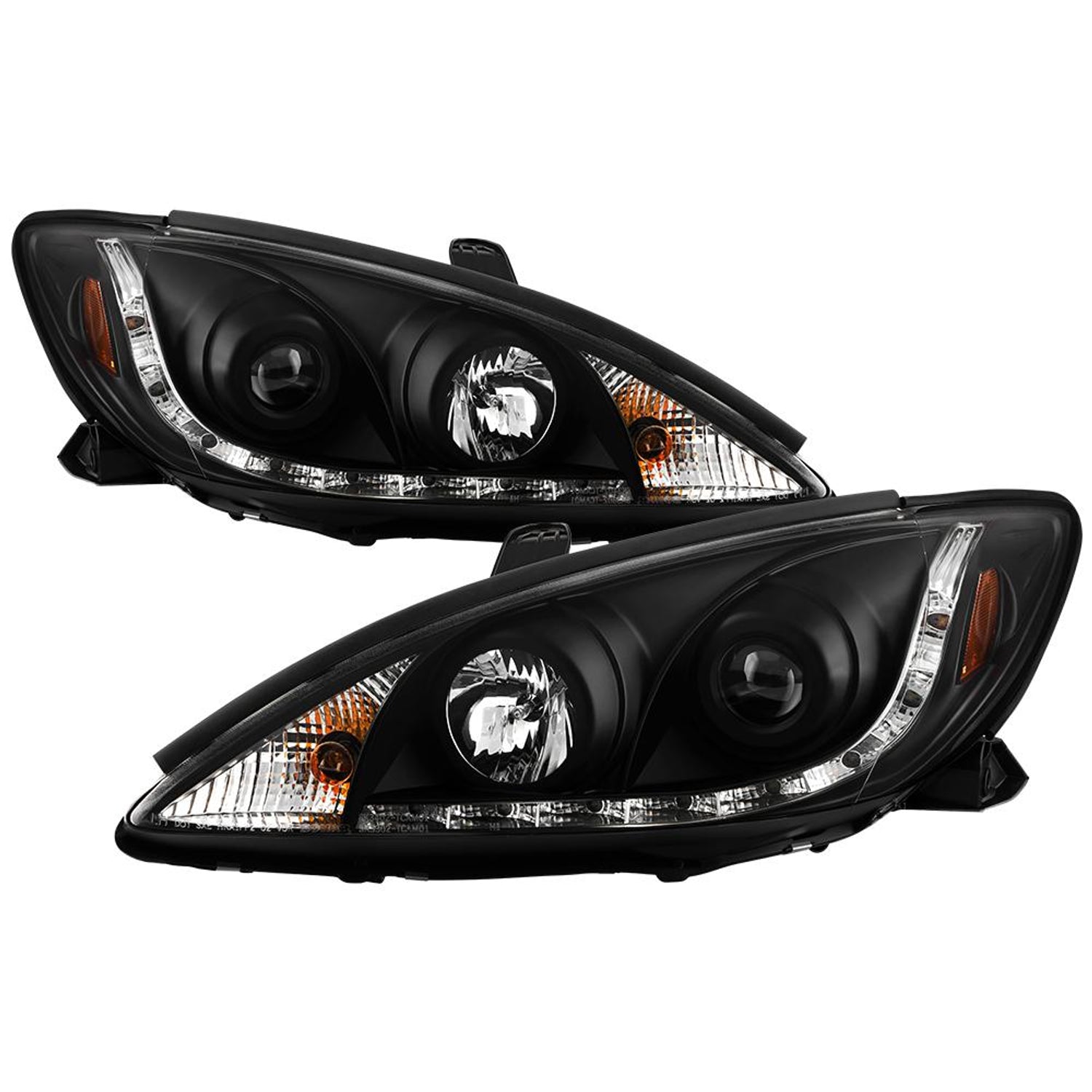 DRL Black Projector Headlights <br>02-06 Toyota Camry