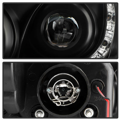 DRL Black Projector Headlights <br>02-06 Toyota Camry