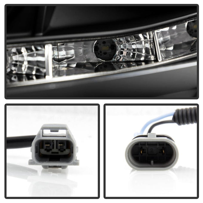 DRL Black Projector Headlights <br>02-06 Toyota Camry