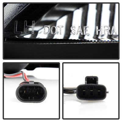DRL Black Projector Headlights <br>02-06 Toyota Camry
