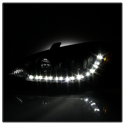 DRL Black Projector Headlights <br>02-06 Toyota Camry