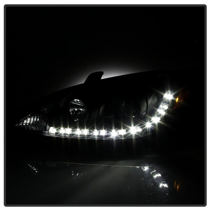 DRL Black Projector Headlights <br>02-06 Toyota Camry