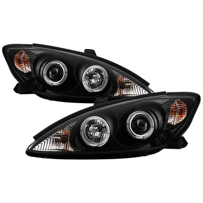 LED Halo Black Projector Headlights <br>02-06 Toyota Camry
