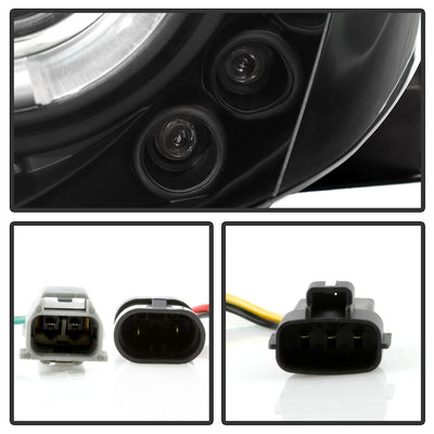 LED Halo Black Projector Headlights <br>02-06 Toyota Camry