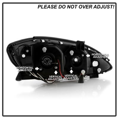 LED Halo Black Projector Headlights <br>02-06 Toyota Camry