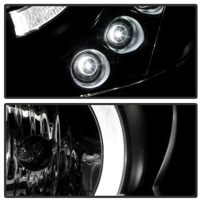 LED Halo Black Projector Headlights <br>02-06 Toyota Camry
