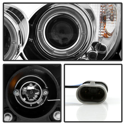 LED Halo Chrome Projector Headlights <br>02-06 Toyota Camry