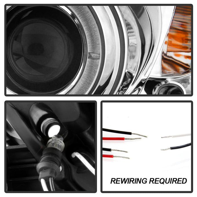 LED Halo Chrome Projector Headlights <br>02-06 Toyota Camry