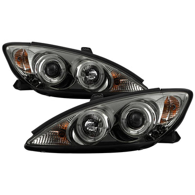 LED Halo Smoke Projector Headlights <br>02-06 Toyota Camry