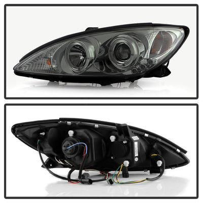 LED Halo Smoke Projector Headlights <br>02-06 Toyota Camry