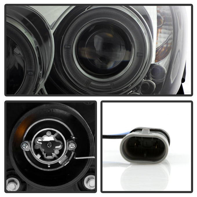 LED Halo Smoke Projector Headlights <br>02-06 Toyota Camry