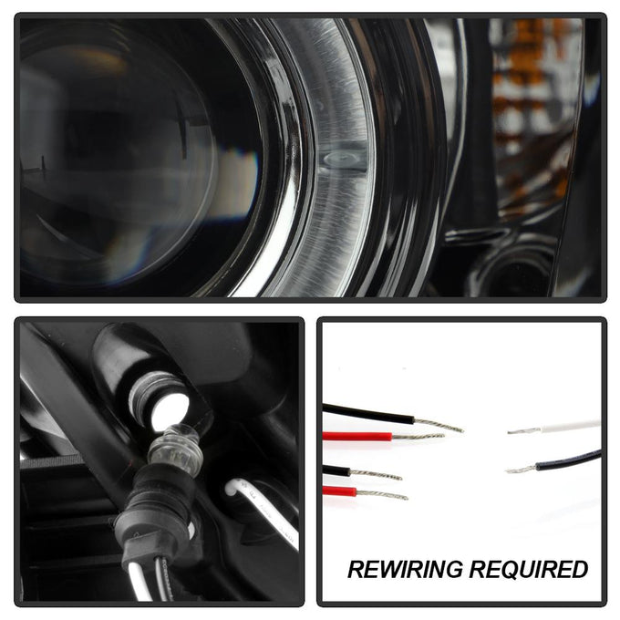 LED Halo Smoke Projector Headlights <br>02-06 Toyota Camry