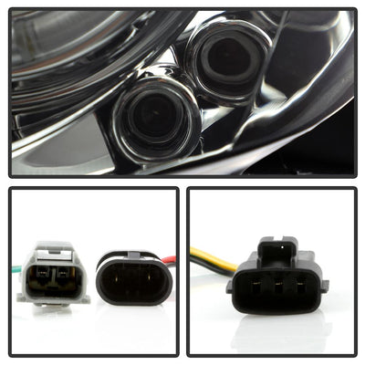 LED Halo Smoke Projector Headlights <br>02-06 Toyota Camry