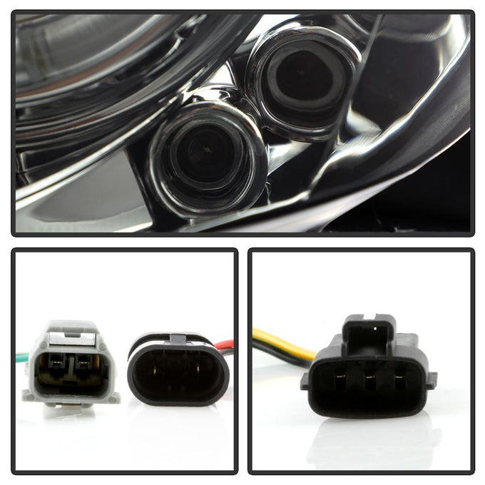 LED Halo Smoke Projector Headlights <br>02-06 Toyota Camry