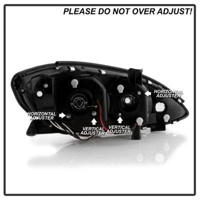 LED Halo Smoke Projector Headlights <br>02-06 Toyota Camry