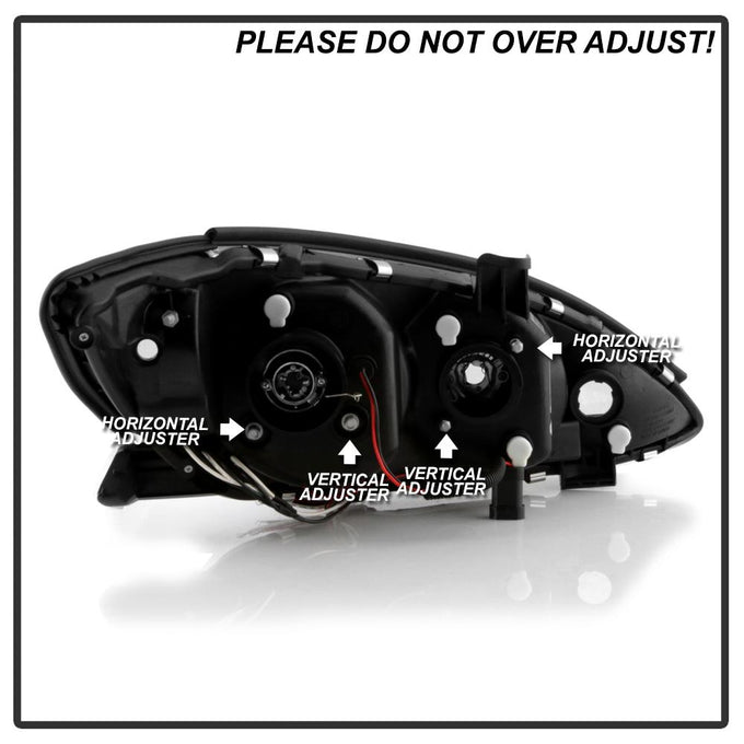 LED Halo Smoke Projector Headlights <br>02-06 Toyota Camry