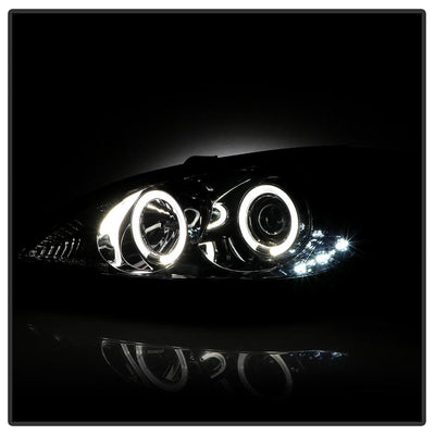 LED Halo Smoke Projector Headlights <br>02-06 Toyota Camry