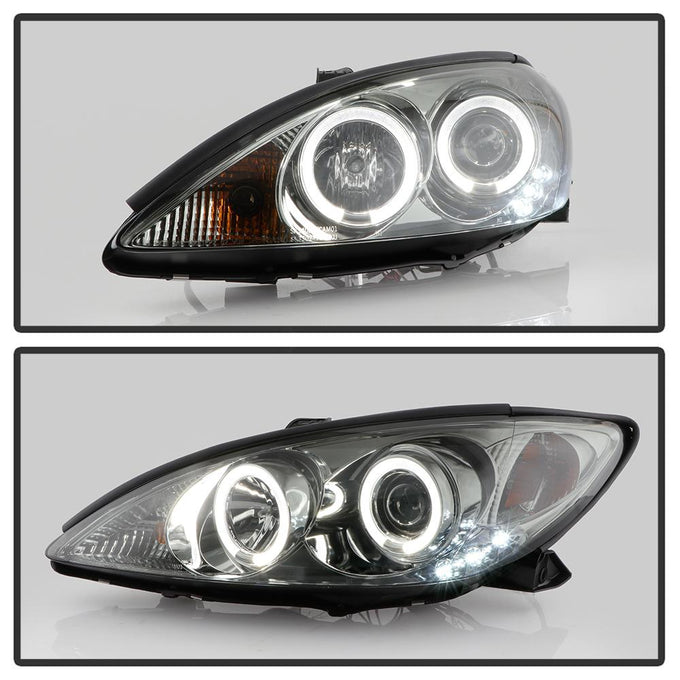 LED Halo Smoke Projector Headlights <br>02-06 Toyota Camry