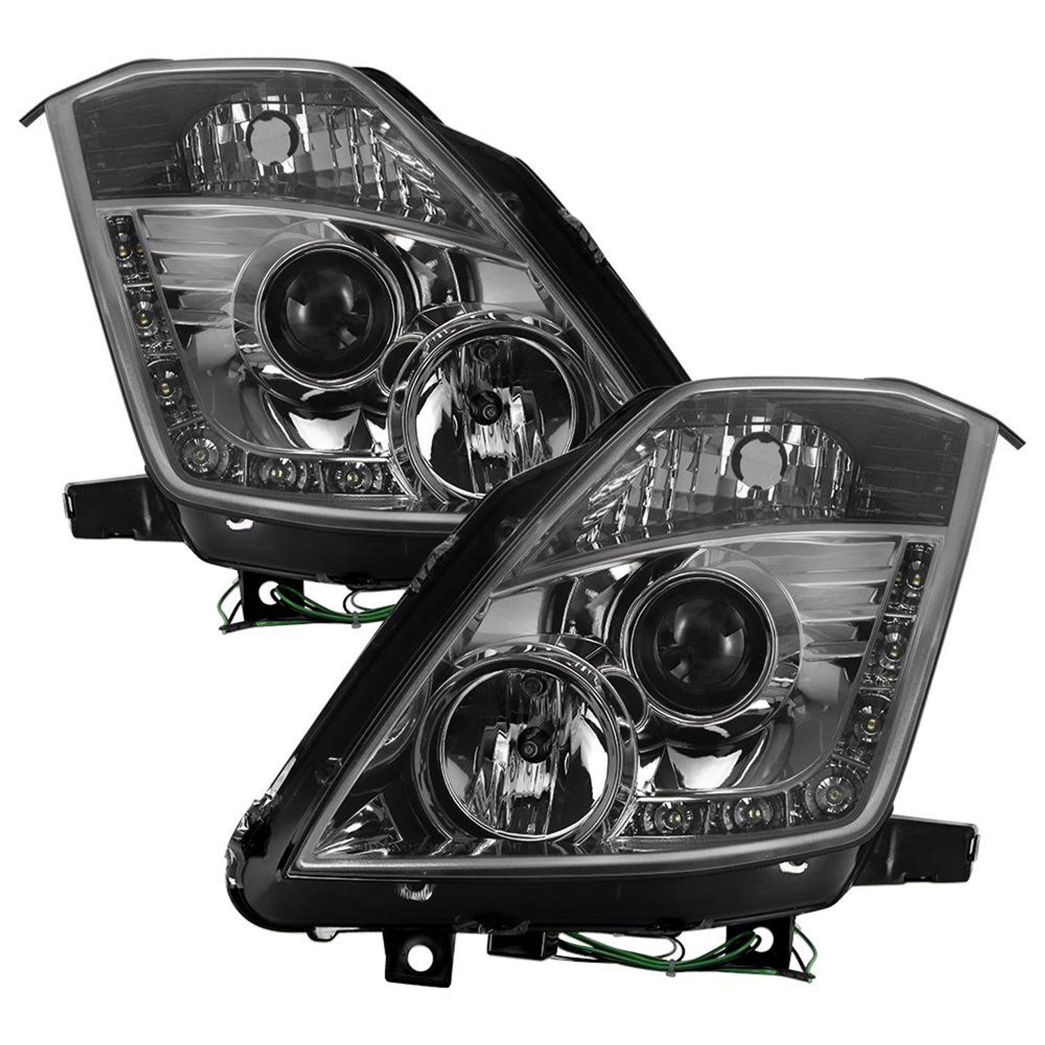 DRL Smoke Projector Headlights <br>03-05 Nissan 350Z