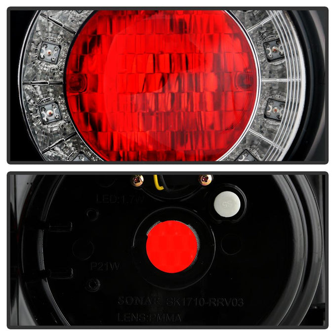 Black LED Tail Lights <br>03-05 Land Rover Range Rover