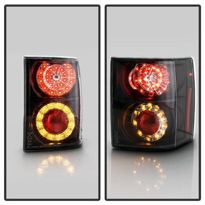 Black LED Tail Lights <br>03-05 Land Rover Range Rover