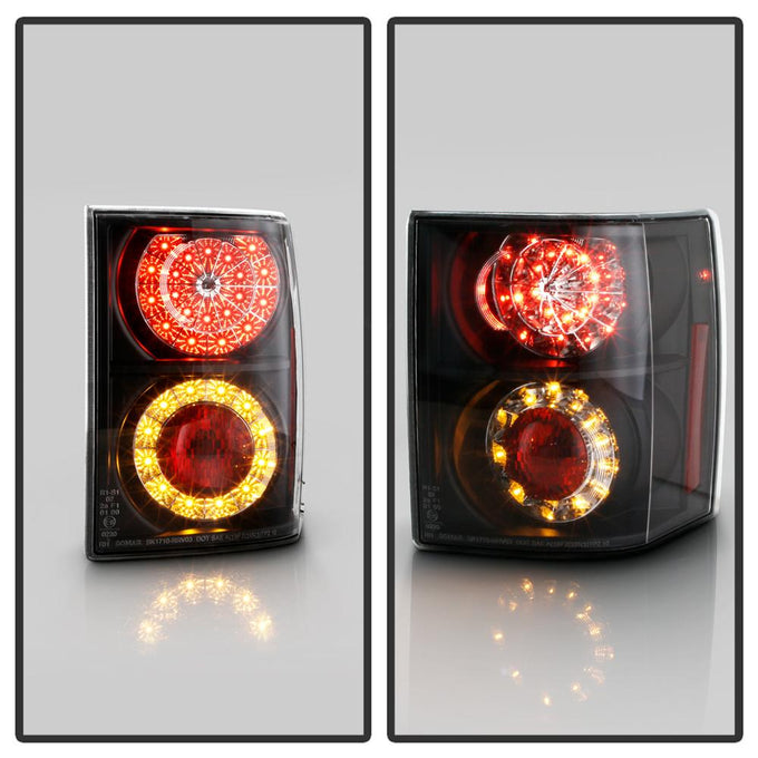 Black LED Tail Lights <br>03-05 Land Rover Range Rover