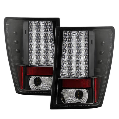 Black LED Tail Lights <br>07-10 Jeep Grand Cherokee