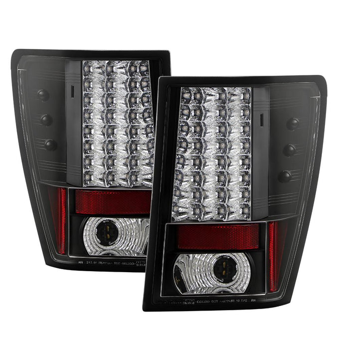 Black LED Tail Lights <br>07-10 Jeep Grand Cherokee