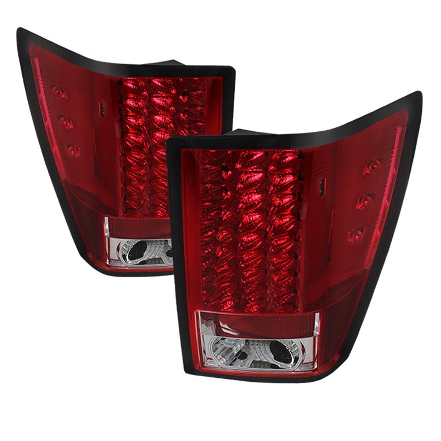 Red Clear LED Tail Lights <br>07-10 Jeep Grand Cherokee