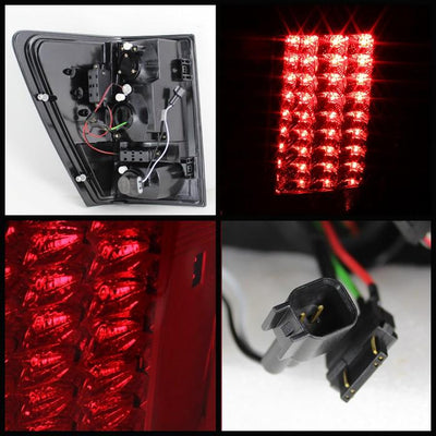 Red Clear LED Tail Lights <br>07-10 Jeep Grand Cherokee