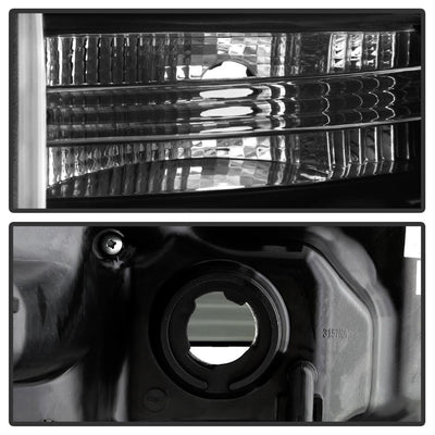 LED Halo Black DRL Projector Headlights <br>11-16 Ford F-250 F-350 F-450 Super Duty
