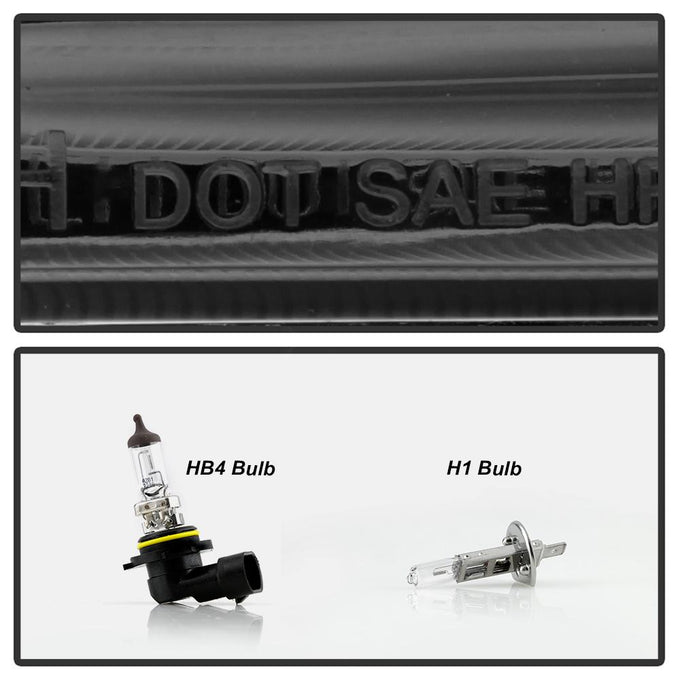 LED Halo Smoke DRL Projector Headlights <br>11-16 Ford F-250 F-350 F-450 Super Duty