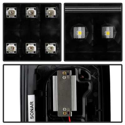 Black LED Tail Lights <br>07-17 Jeep Wrangler 18 Jeep Wrangler JK