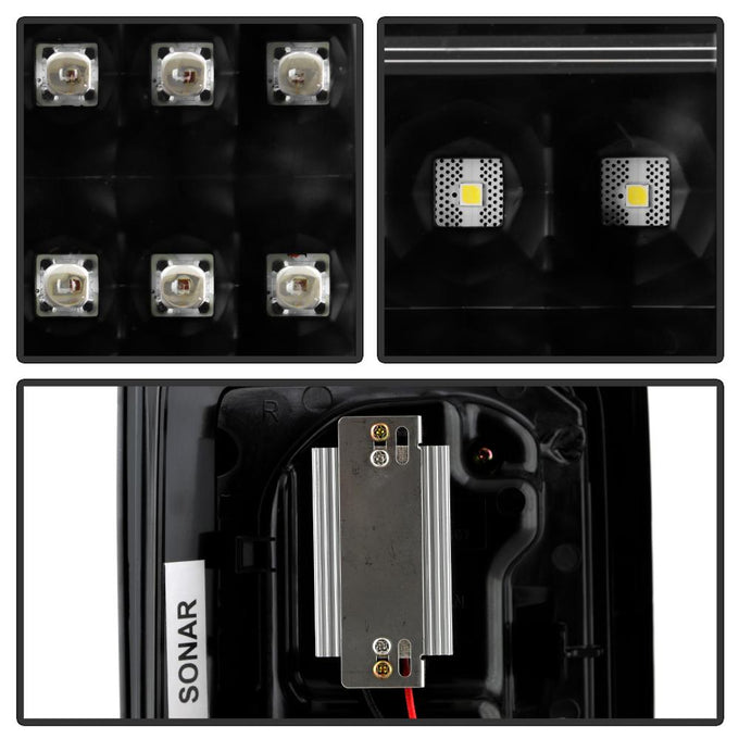 Black LED Tail Lights <br>07-17 Jeep Wrangler 18 Jeep Wrangler JK