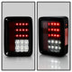 Black LED Tail Lights <br>07-17 Jeep Wrangler 18 Jeep Wrangler JK