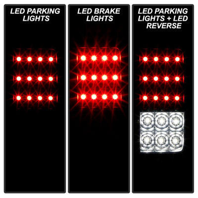 Black LED Tail Lights <br>07-17 Jeep Wrangler 18 Jeep Wrangler JK