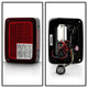 Red Clear LED Tail Lights <br>07-17 Jeep Wrangler 18 Jeep Wrangler JK
