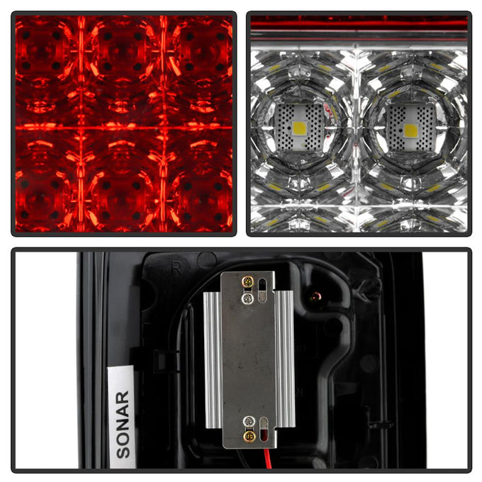 Red Clear LED Tail Lights <br>07-17 Jeep Wrangler 18 Jeep Wrangler JK
