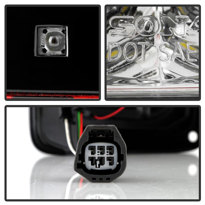 Red Clear LED Tail Lights <br>07-17 Jeep Wrangler 18 Jeep Wrangler JK
