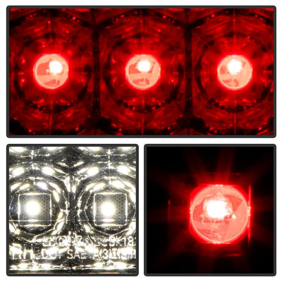 Red Clear LED Tail Lights <br>07-17 Jeep Wrangler 18 Jeep Wrangler JK