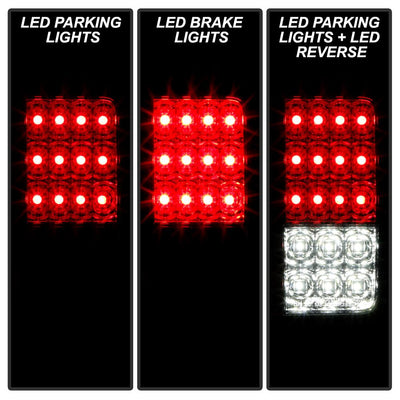 Red Clear LED Tail Lights <br>07-17 Jeep Wrangler 18 Jeep Wrangler JK