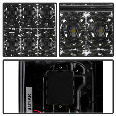 Smoke LED Tail Lights <br>07-17 Jeep Wrangler 18 Jeep Wrangler JK