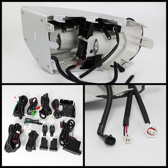 Clear Fog Lights With LED Daytime Running Lights W/Switch <br>07-14 Toyota FJ Cruiser