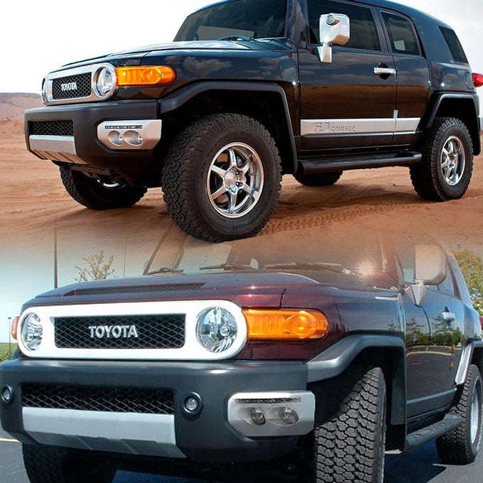 Clear Fog Lights With LED Daytime Running Lights W/Switch <br>07-14 Toyota FJ Cruiser