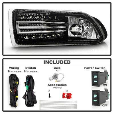 Clear LED Fog Lights w/Switch <br>05-10 Scion tC