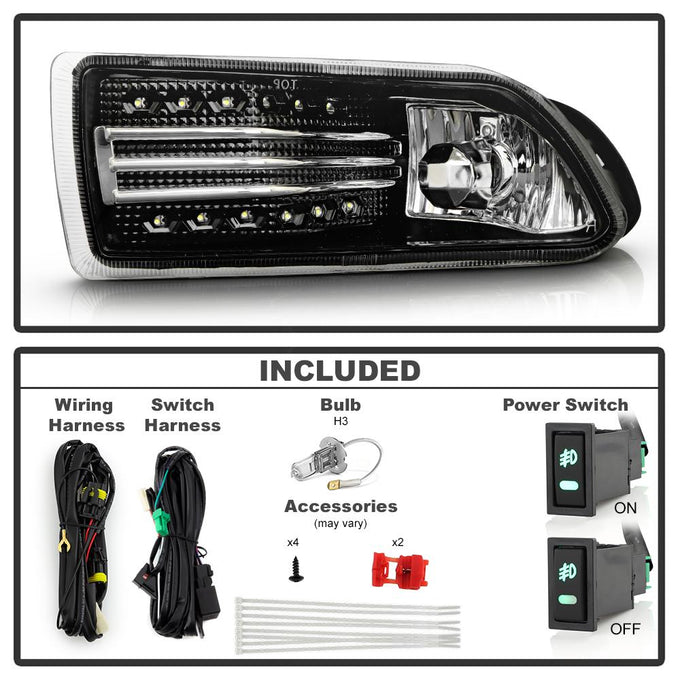 Clear LED Fog Lights w/Switch <br>05-10 Scion tC